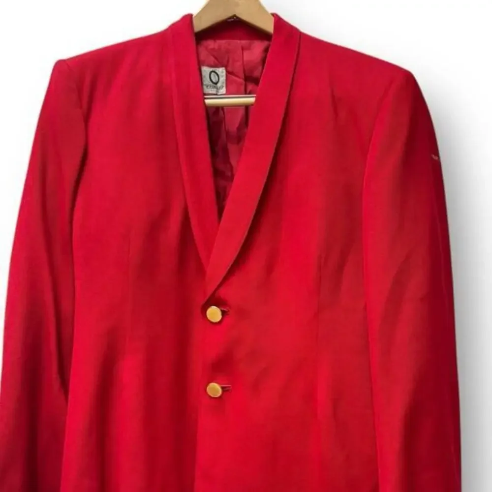 Vintage 1950s Band Tux Red Wool Tuxedo Blazer Jacket Uniforms by Ostwald 40R